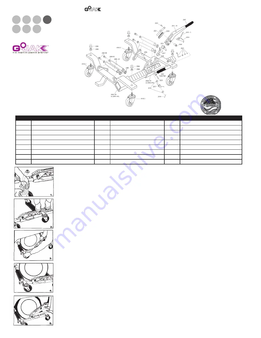 ZENDEX GO JAK G4107 Manual Download Page 6