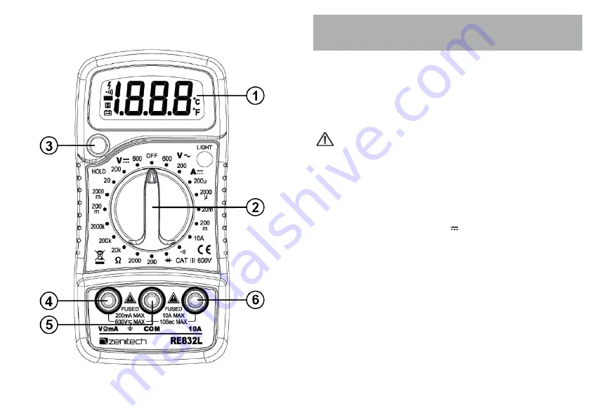 zenitech RE832L Instruction Manual Download Page 14