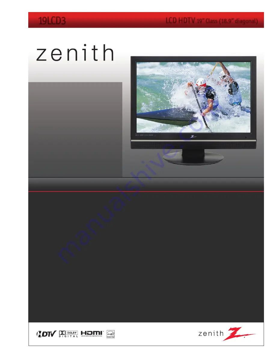 Zenith 19LCD3 Скачать руководство пользователя страница 1