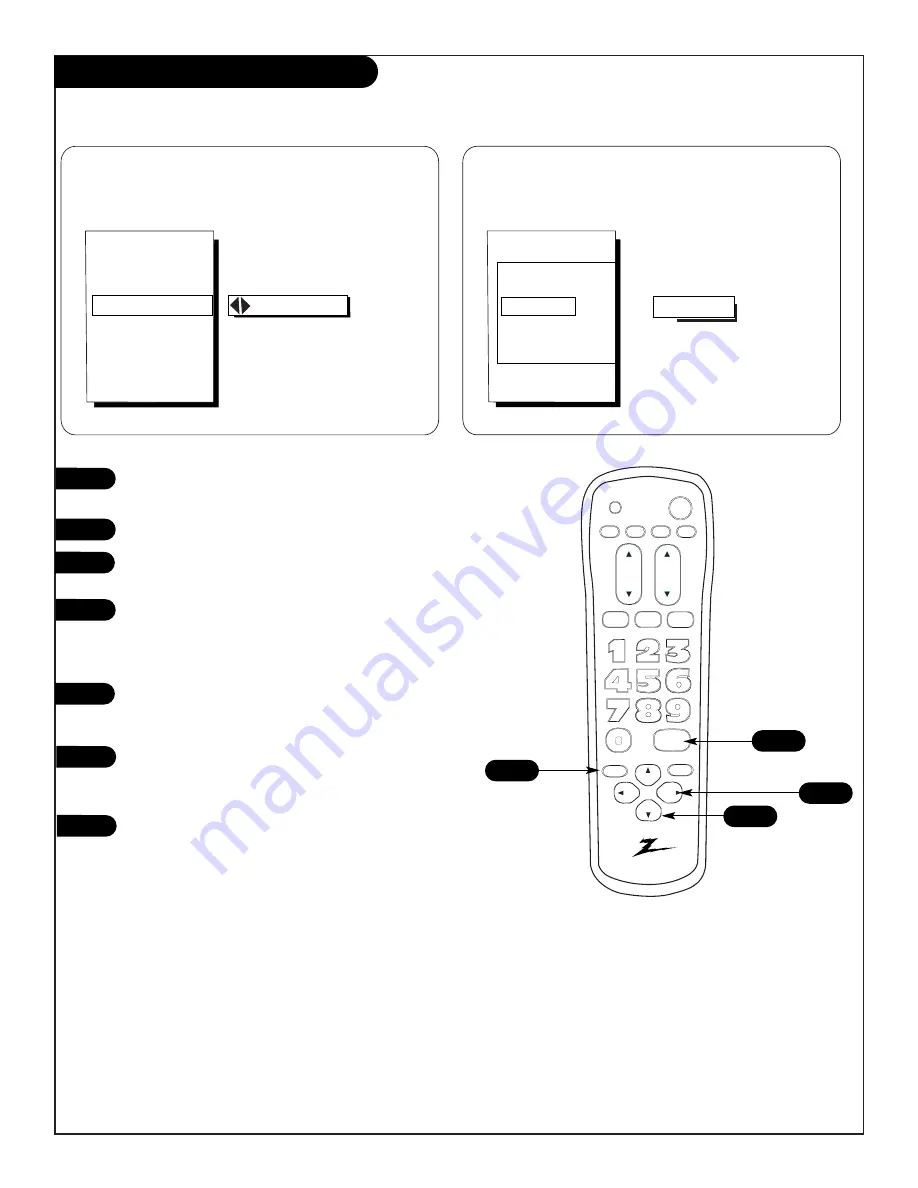 Zenith B25A30ZC Operating Manual Download Page 21