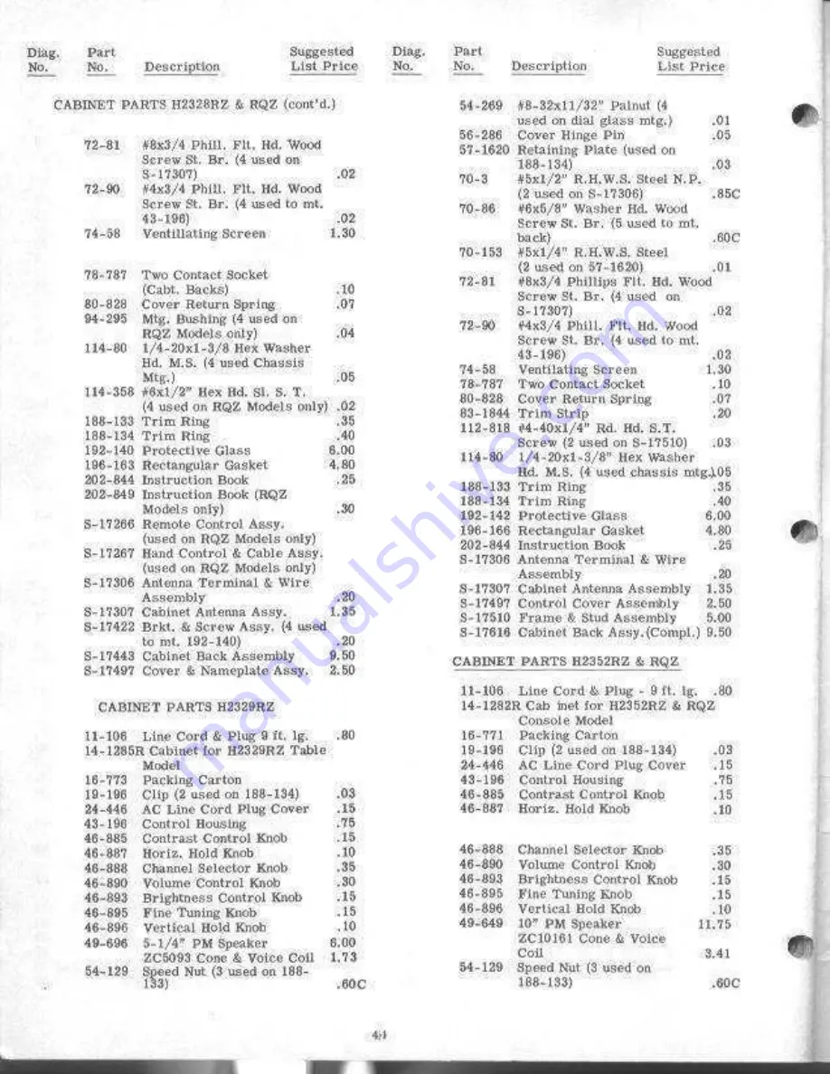 Zenith H2226R Service Manual Download Page 43