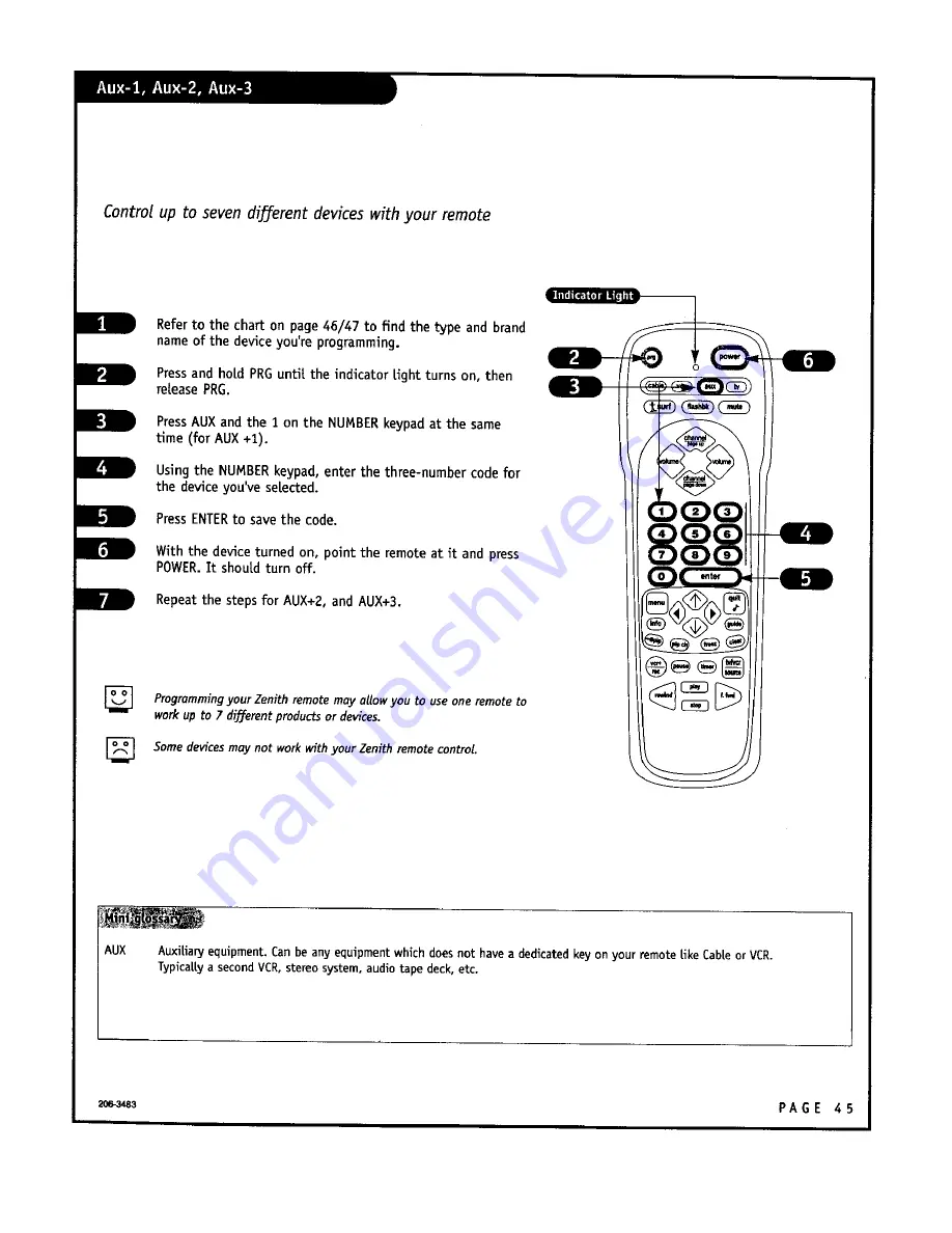 Zenith IQB27B44 Operating Manual & Warranty Download Page 45