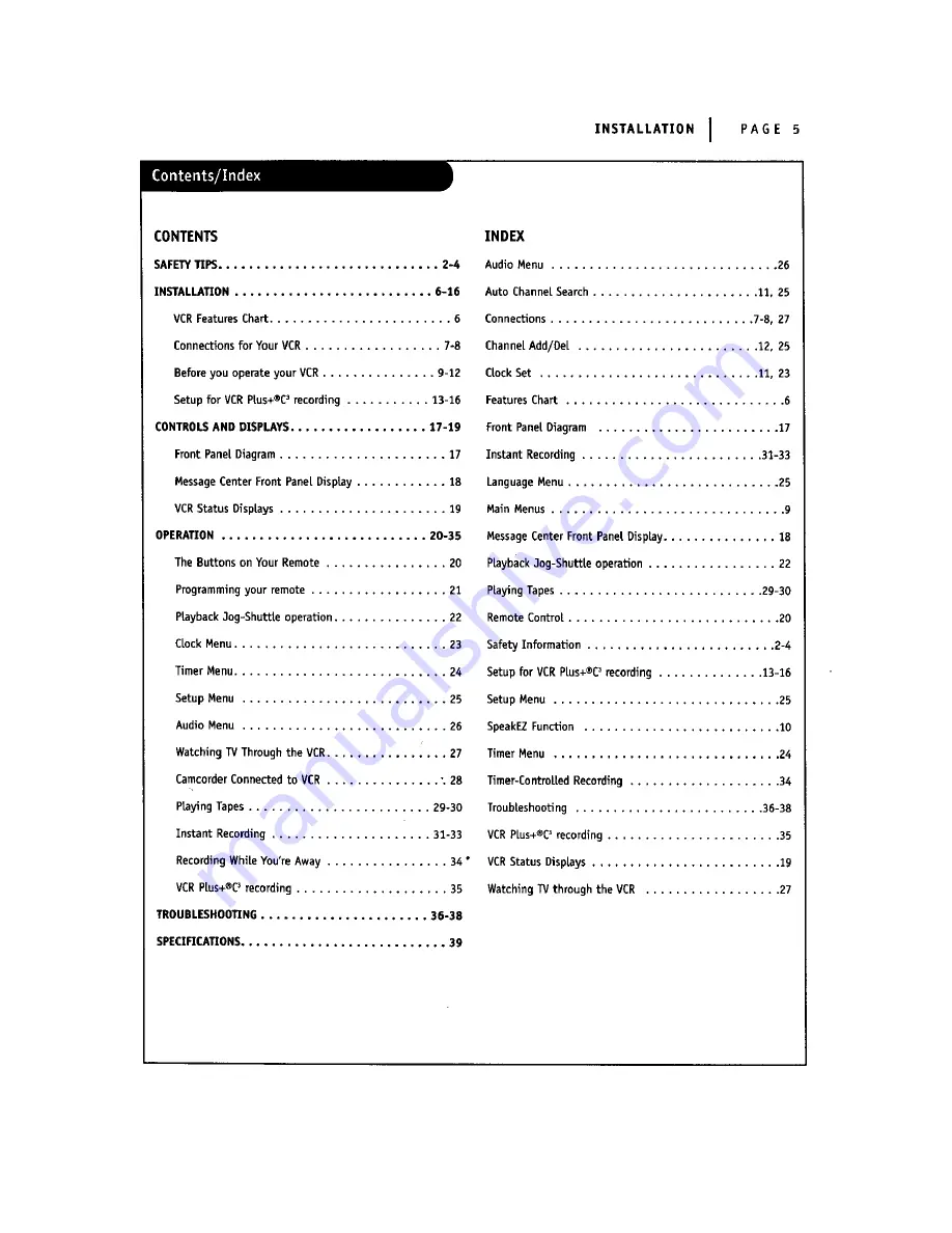 Zenith IQVB425 Operating Manual & Warranty Download Page 5