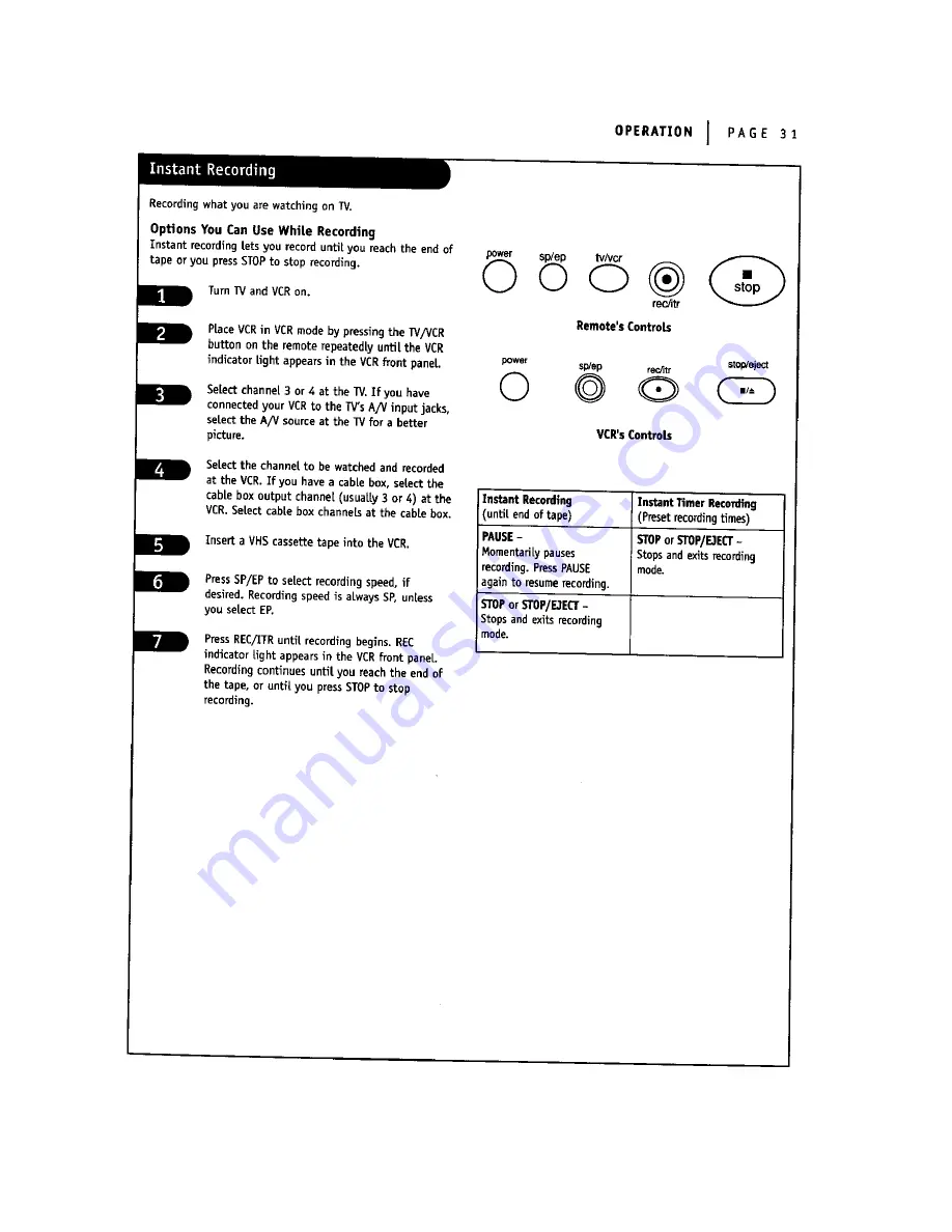 Zenith IQVB425 Operating Manual & Warranty Download Page 31