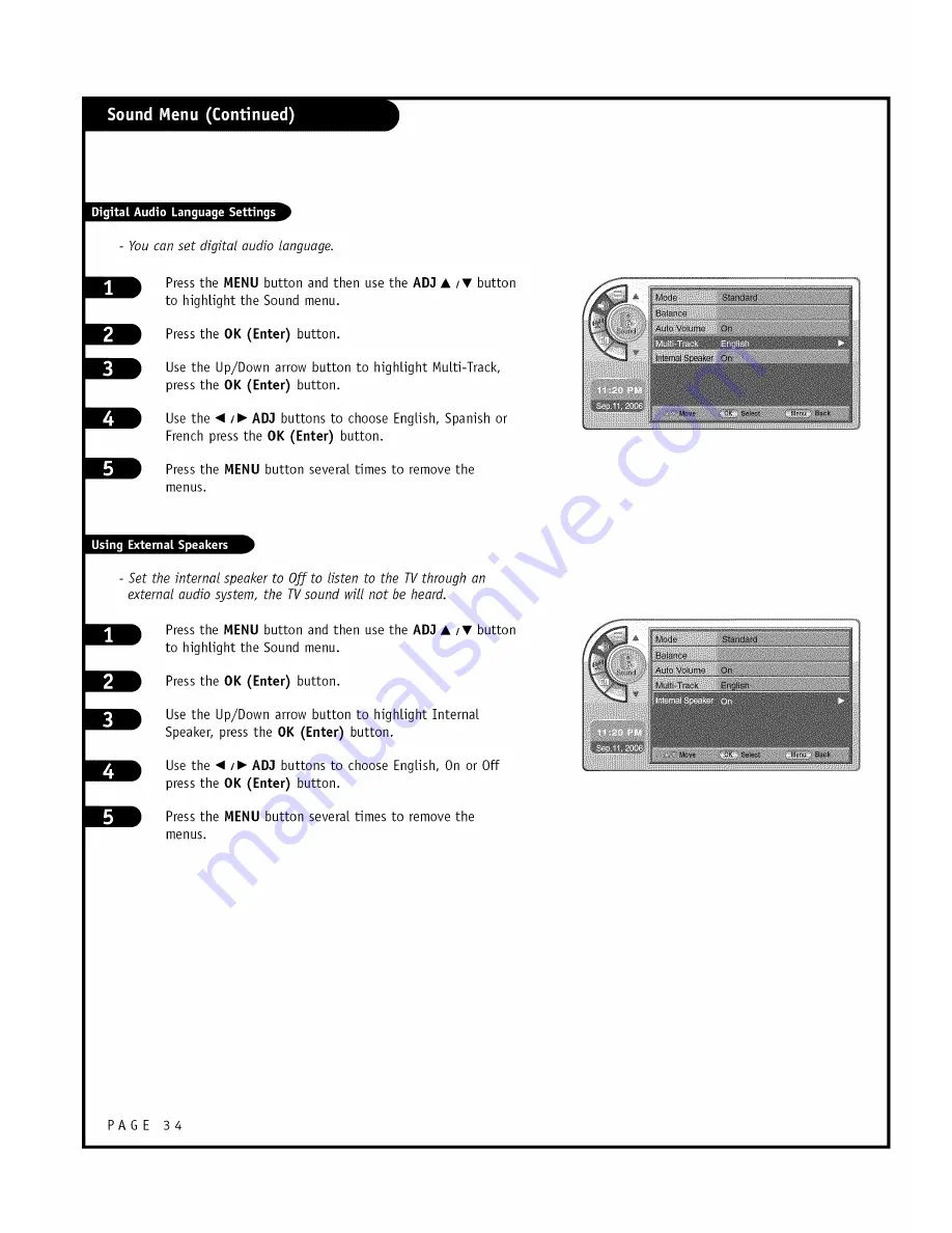 Zenith L20V54S and Installation And Operating Manual Download Page 34