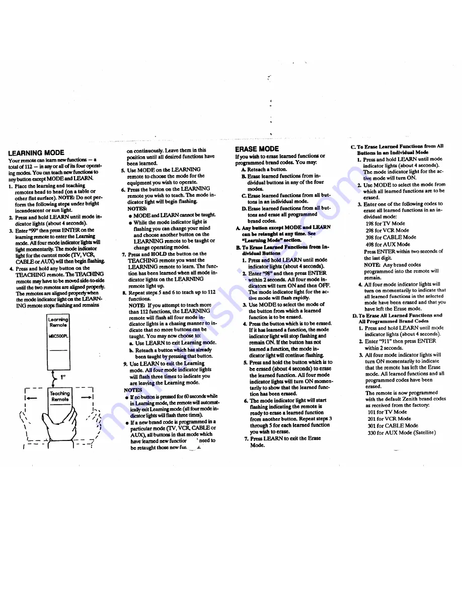 Zenith MBC500P User Manual Download Page 3