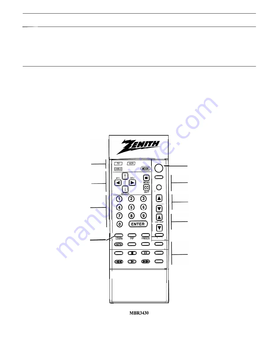 Zenith MBR3430 User Manual Download Page 1