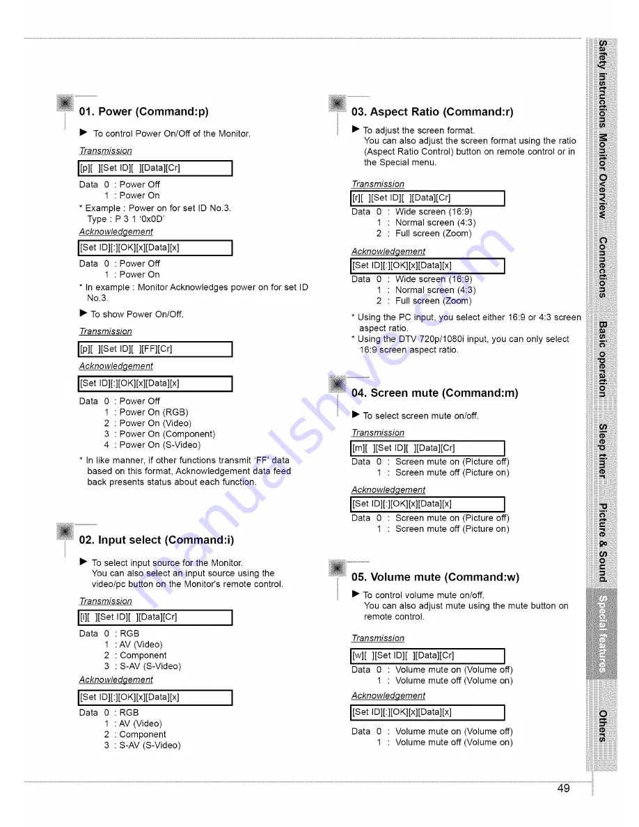 Zenith P42W22 Owner'S Manual Download Page 49