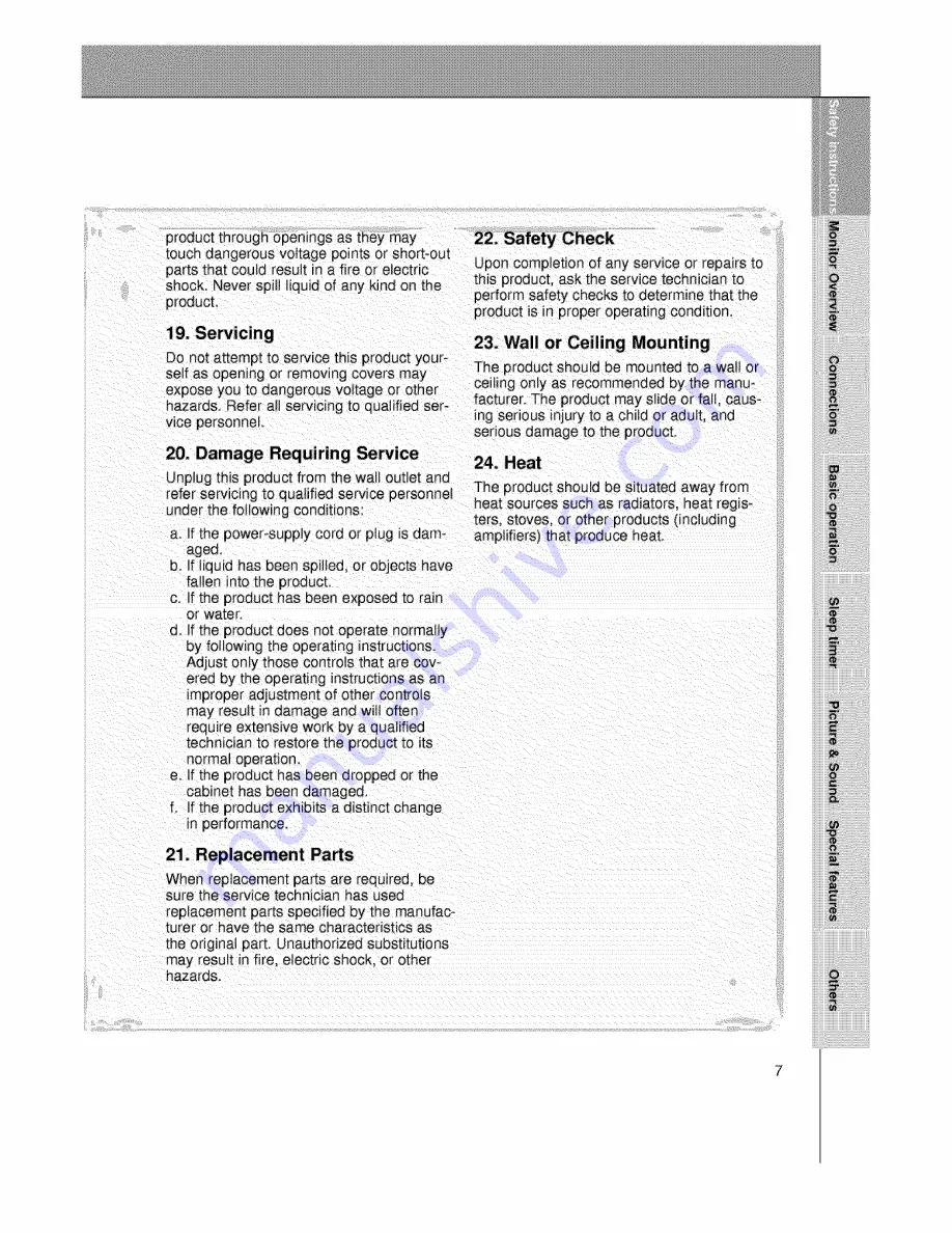 Zenith P60W26 Series Owner'S Manual Download Page 7