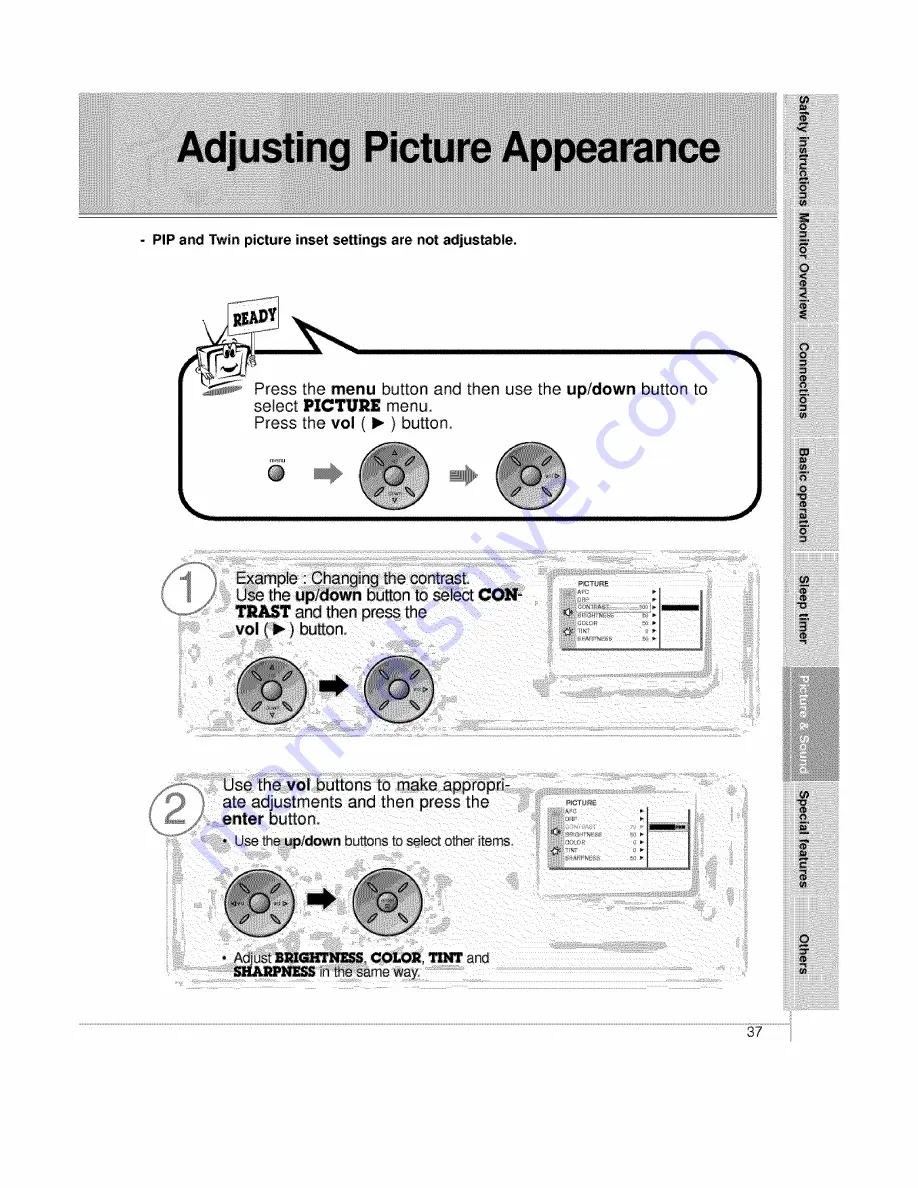 Zenith P60W26 Series Owner'S Manual Download Page 37