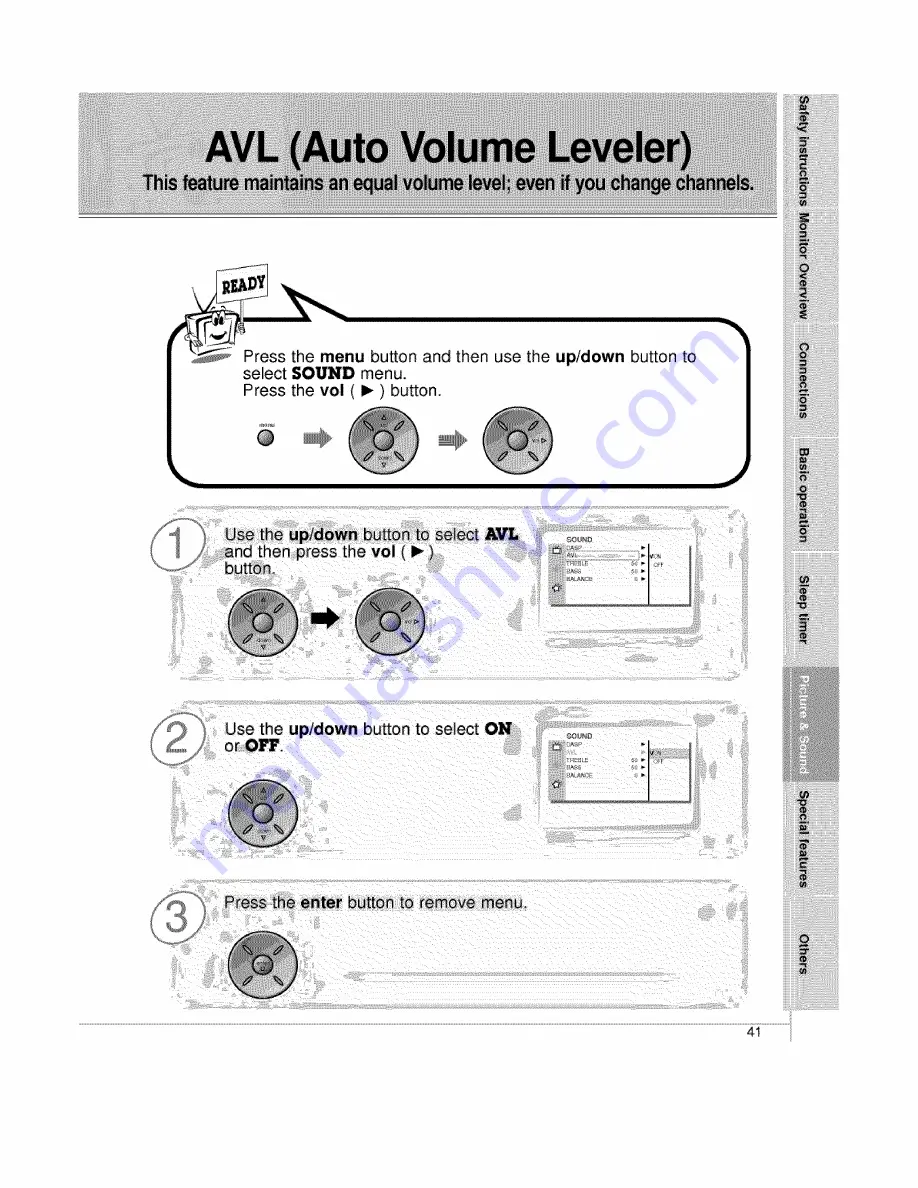 Zenith P60W26 Series Owner'S Manual Download Page 41