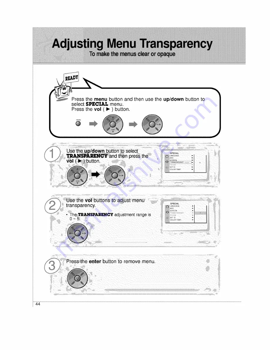 Zenith P60W26 Series Owner'S Manual Download Page 44