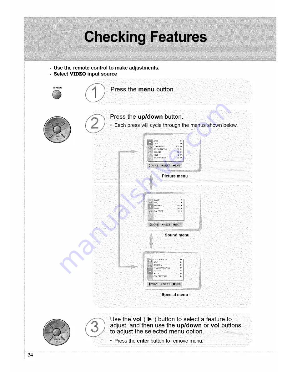 Zenith P60W26P Owner'S Manual Download Page 34