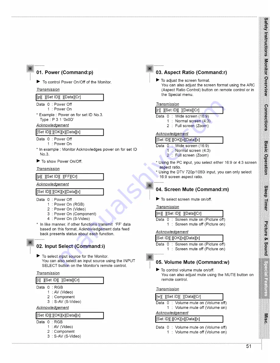 Zenith P60W26P Owner'S Manual Download Page 51