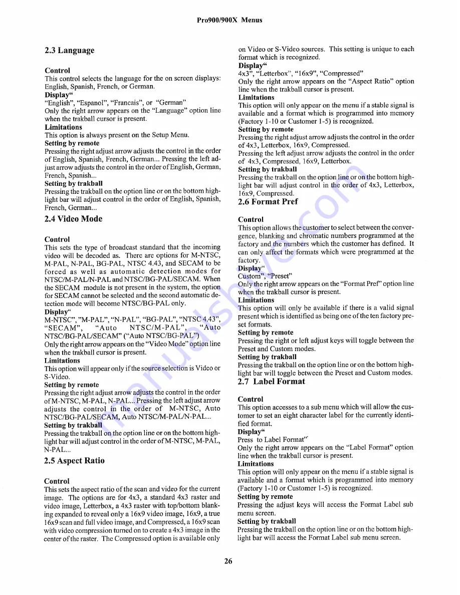 Zenith Presentation PRO900X Technical Training Manual Download Page 32