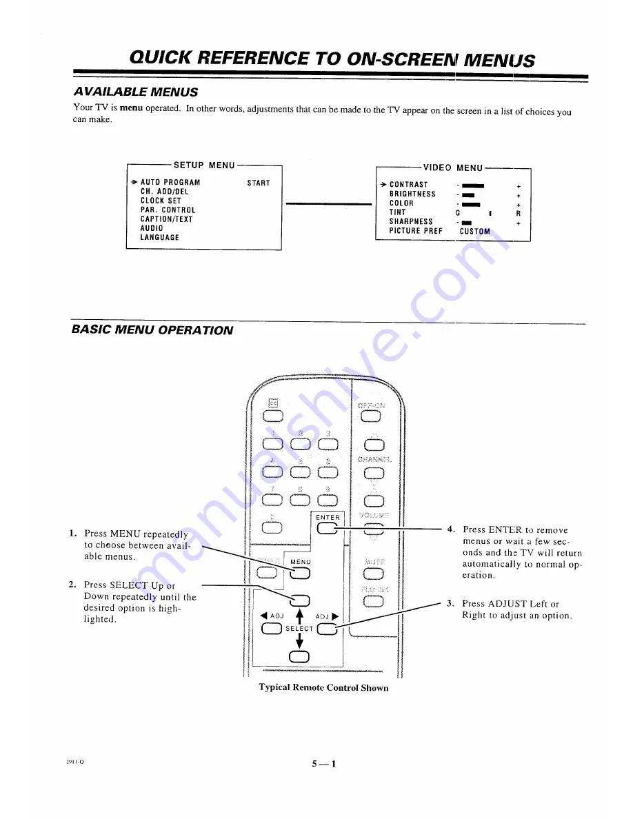 Zenith SENTRY 2 SR1941 Operating Manual & Warranty Download Page 11