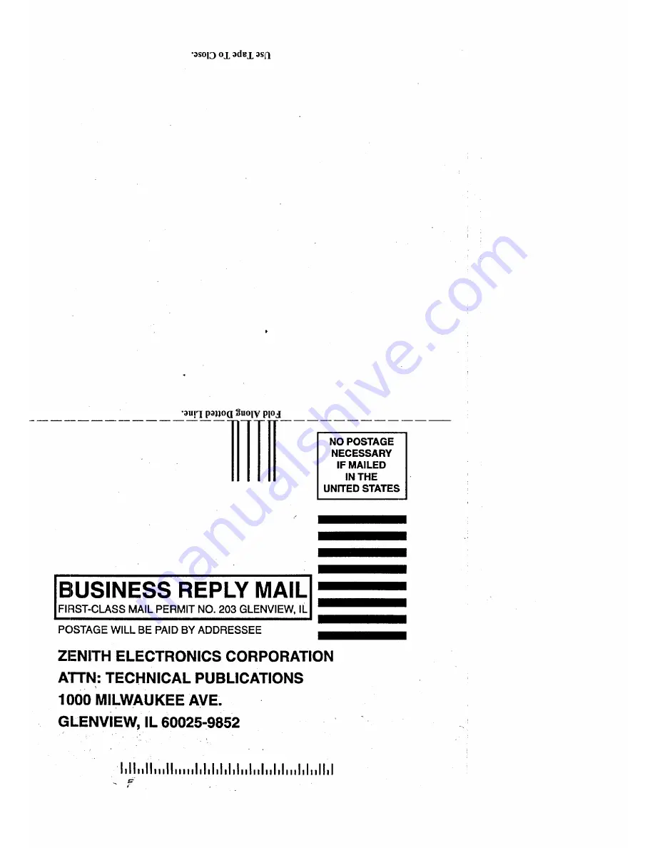 Zenith SENTRY 2 Z20A21 Operating Manual & Warranty Download Page 34