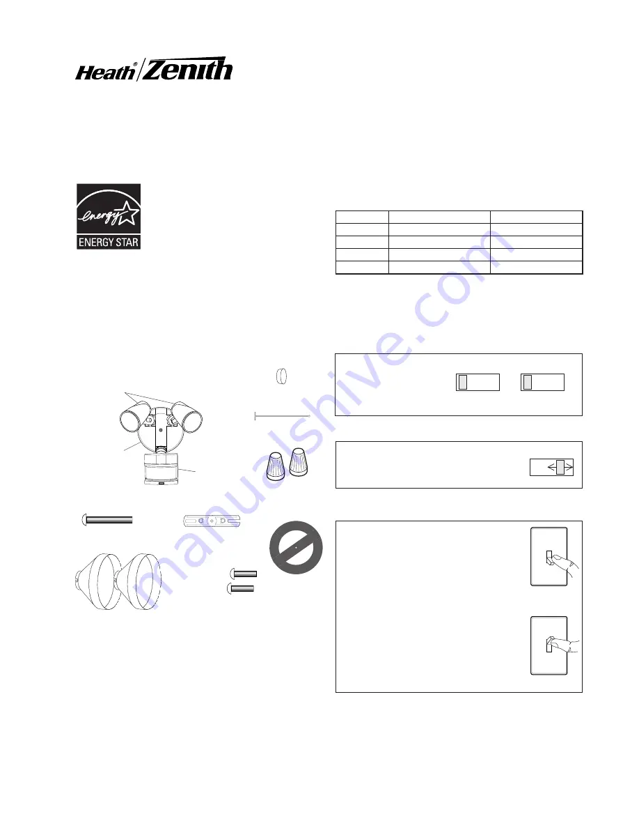 Zenith SL-5318-WH-C - Heath - Motion-Sensing Shielded Wide-Angle Twin Security... User Manual Download Page 1