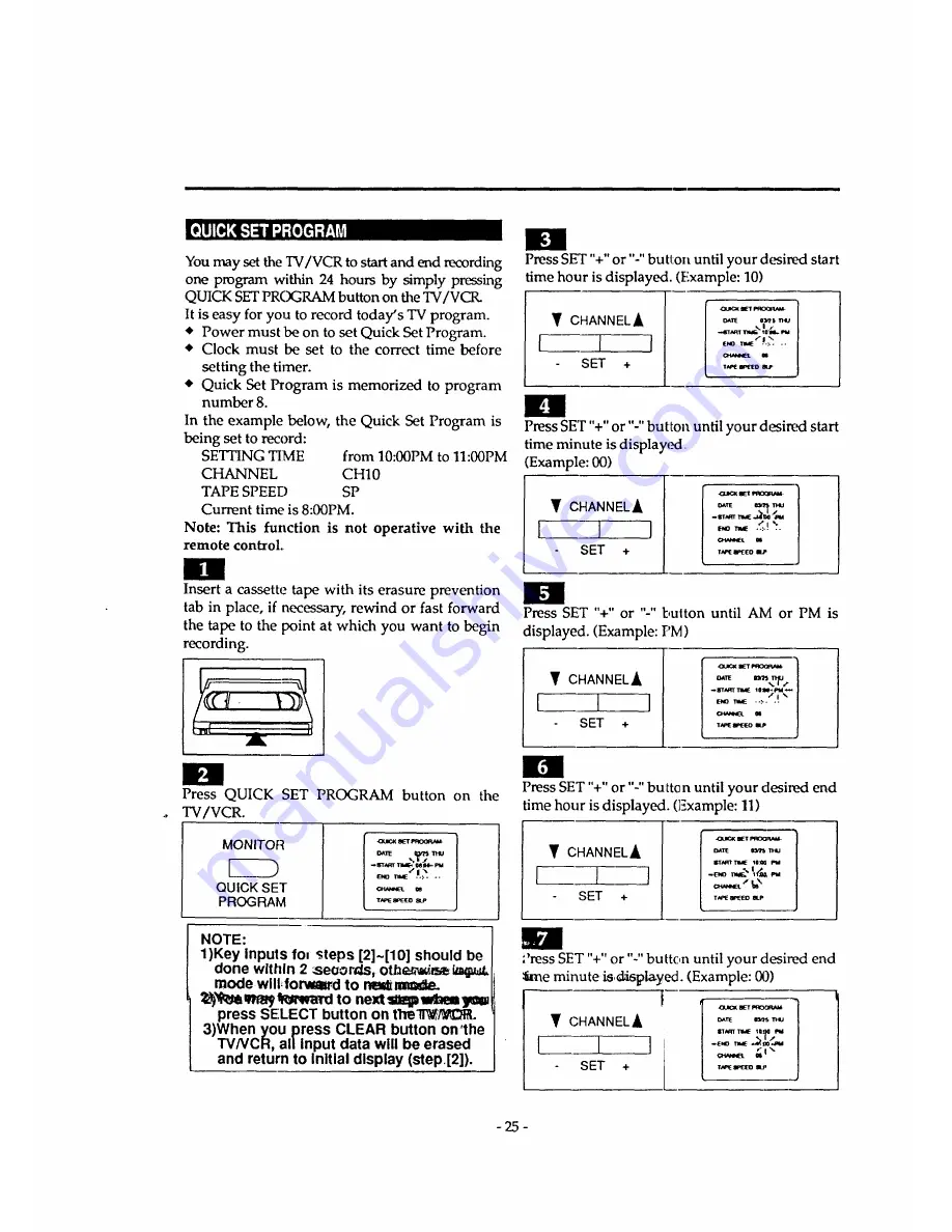 Zenith SLV1940S Operating Manual & Warranty Download Page 25