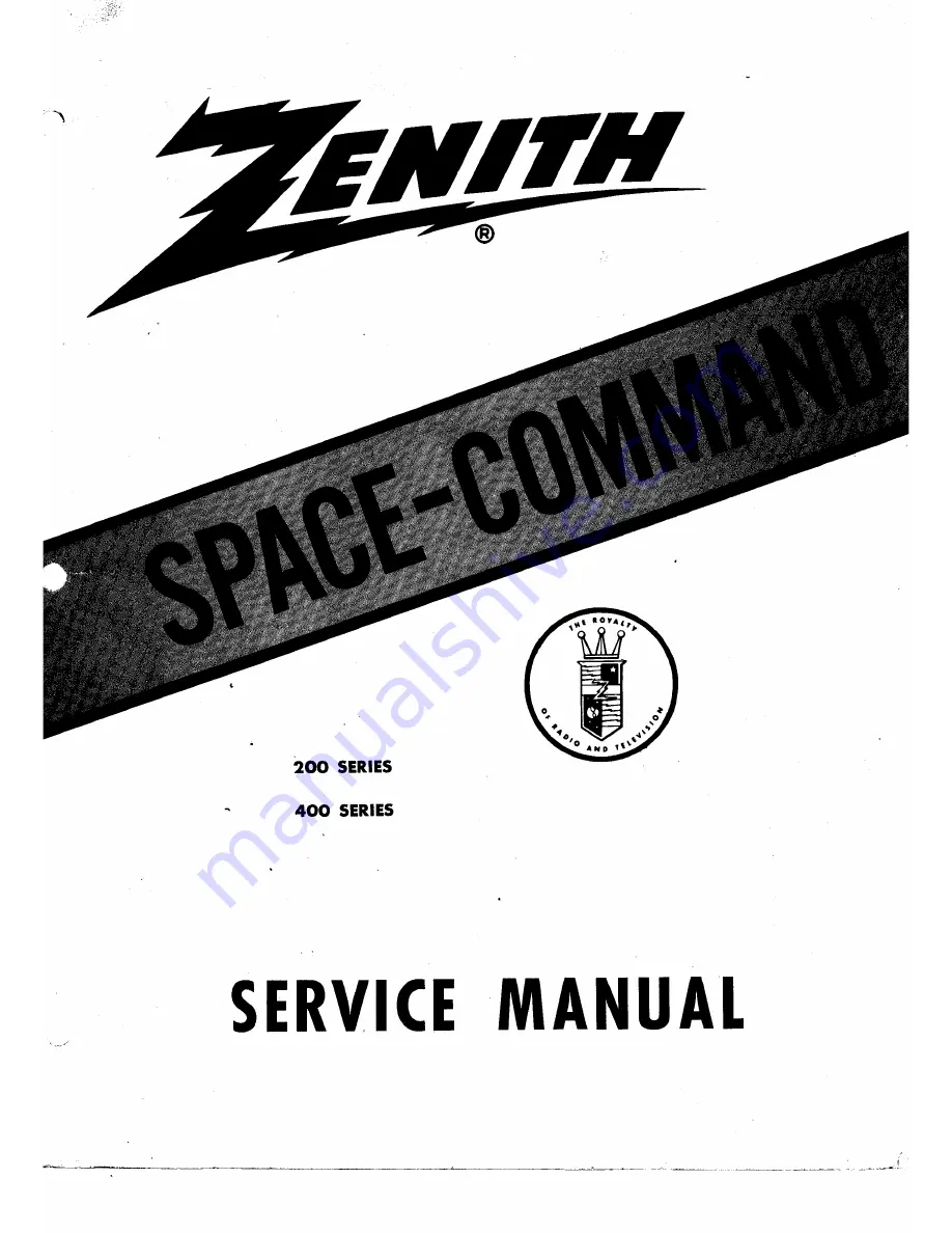 Zenith Space-Command 200 Series Service Manual Download Page 1