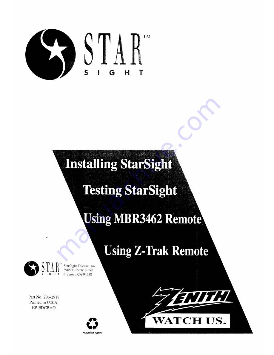 Zenith SR2745 Operating Manual & Warranty Download Page 19