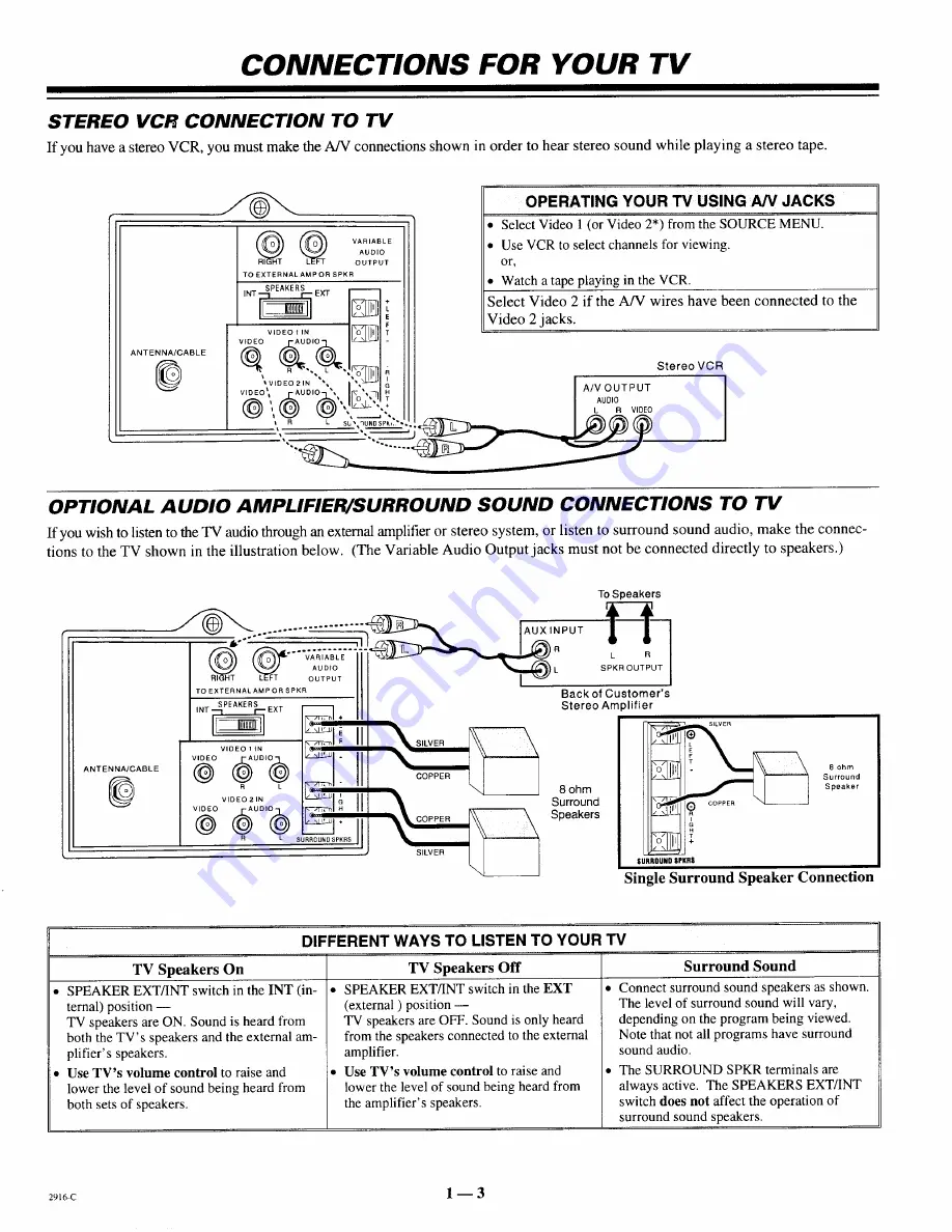 Zenith SYSTEM 3 SR2573 Operating Manual & Warranty Download Page 7