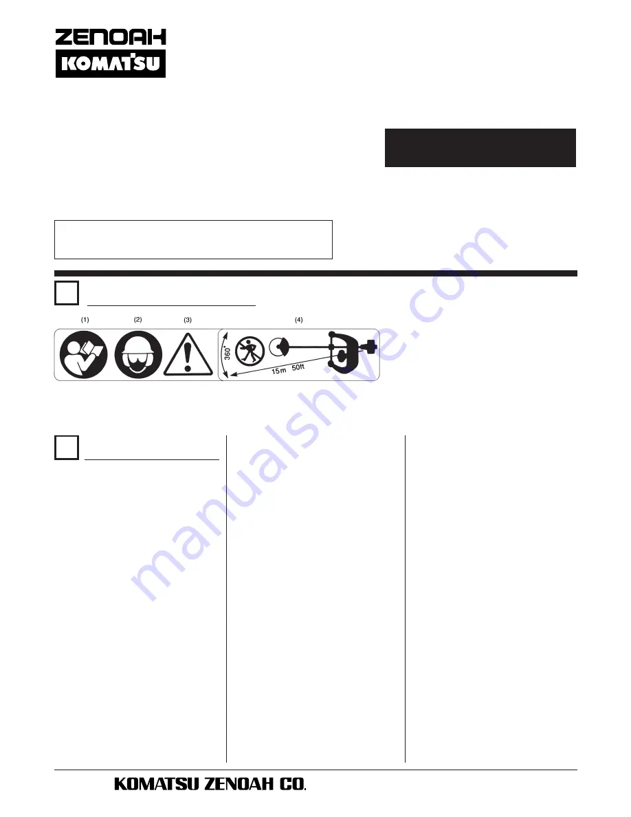 Zenoah BCZ3000DL Owner'S Manual Download Page 1