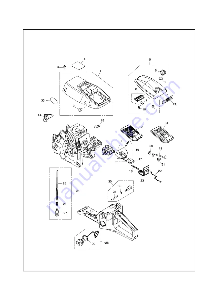 Zenoah CHAIN SAW G5200 Parts List Download Page 8