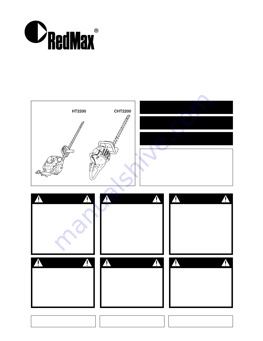 Zenoah HT2200 Manual Download Page 1