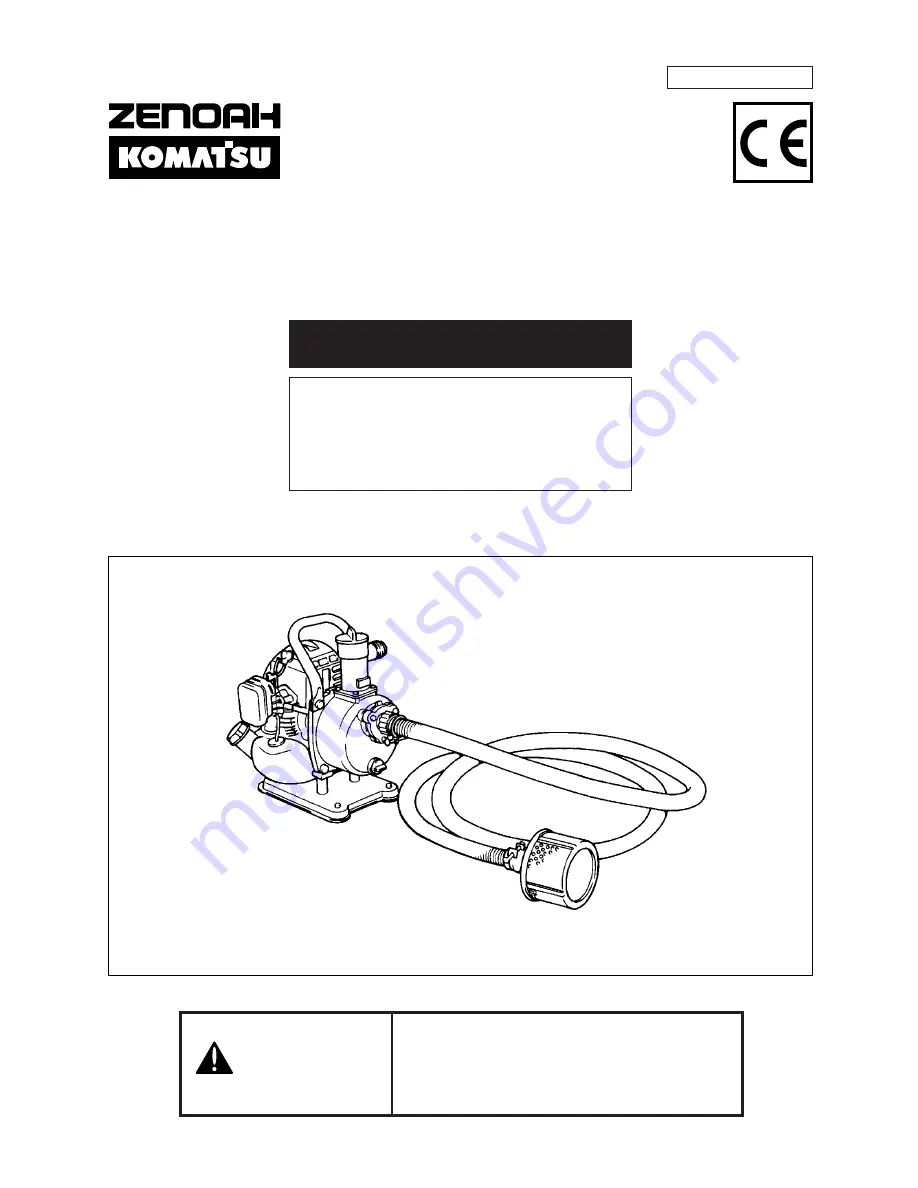 Zenoah PE2500H Operator'S Manual Download Page 1