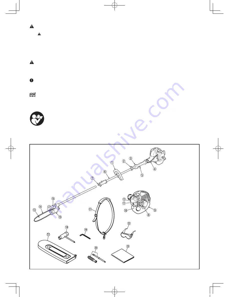 Zenoah PSJ2310 Owner'S Manual Download Page 2