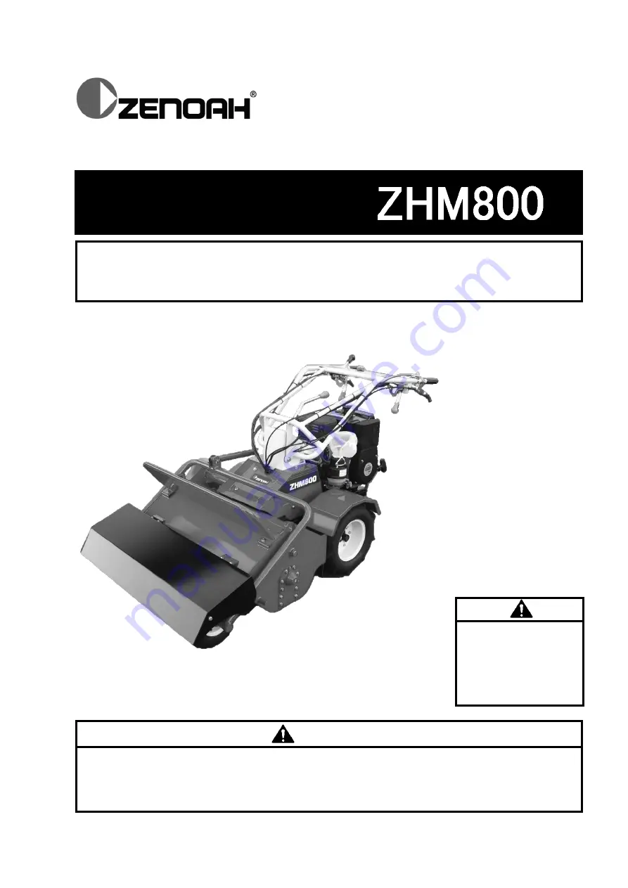 Zenoah ZHM800 Скачать руководство пользователя страница 1