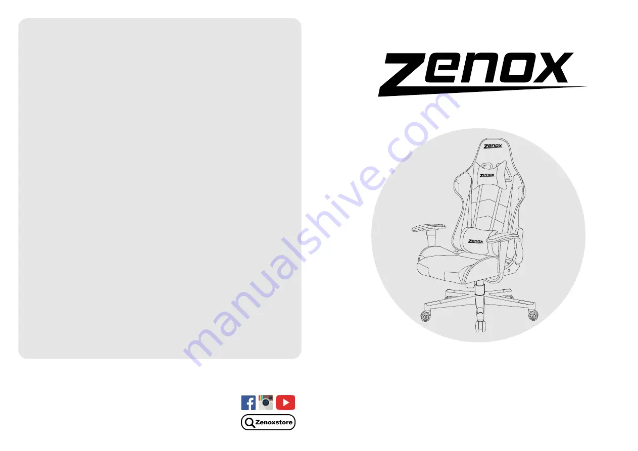 Zenox MERCURY RACING CHAIR 5063 Скачать руководство пользователя страница 2