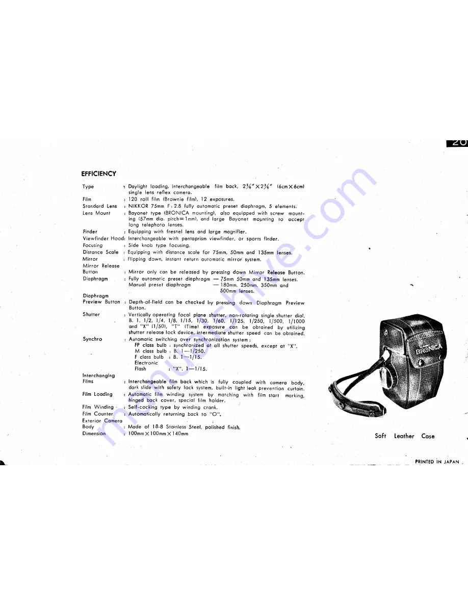 Zenza Bronica S Instructions Manual Download Page 21