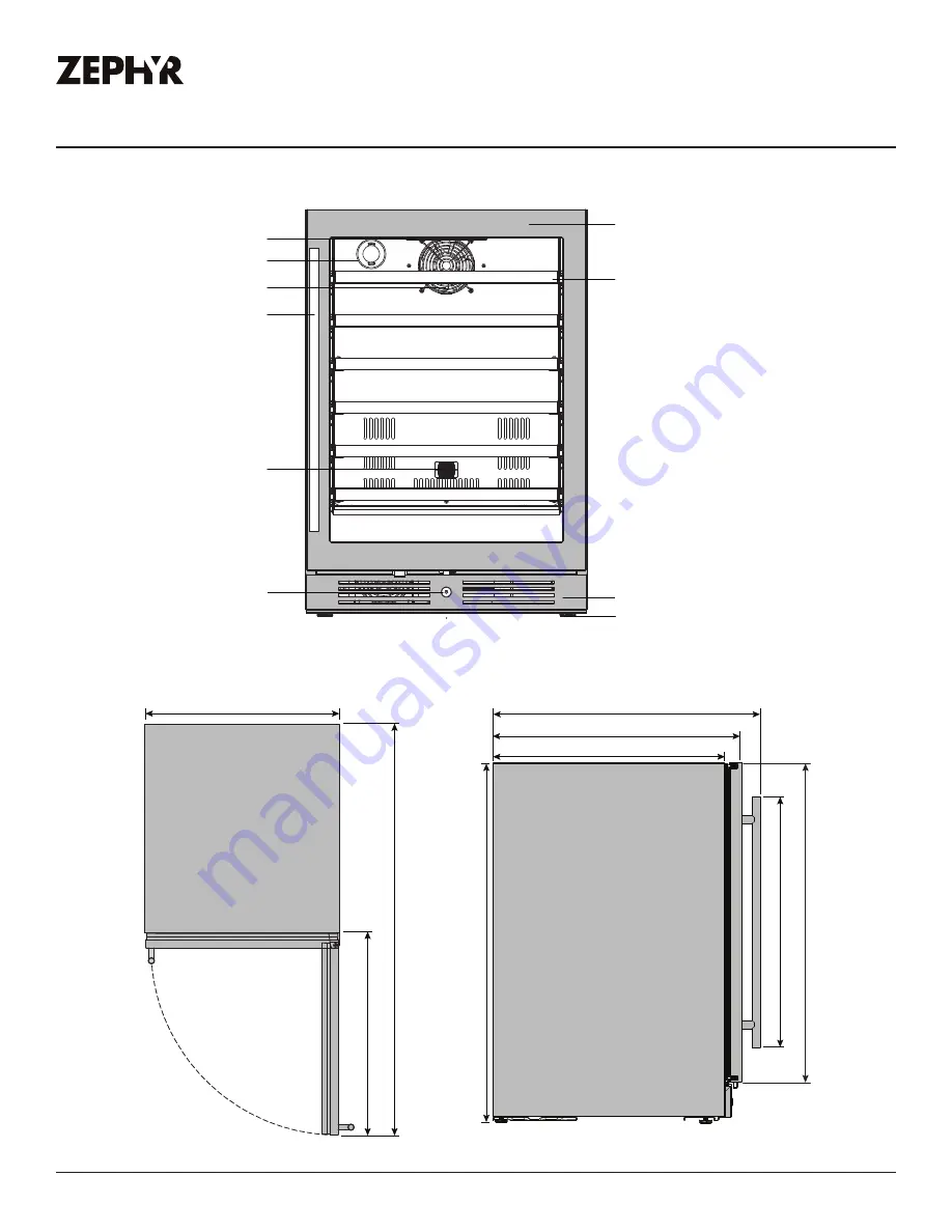 Zephyr Presrv PRW24C01CG Use, Care And Installation Manual Download Page 15