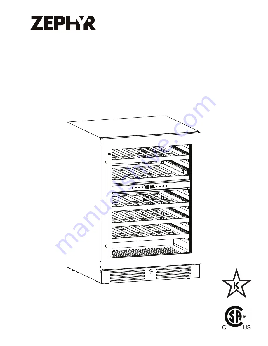 Zephyr Presrv PRW24C02CBSG Скачать руководство пользователя страница 31