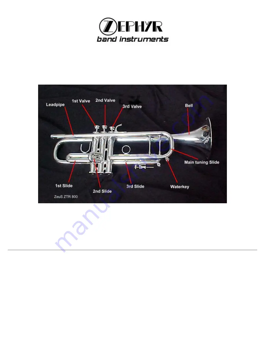 Zephyr Trumpet Care & Maintenance Download Page 2