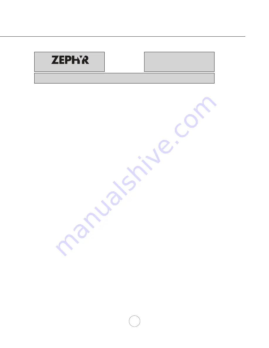 Zephyr Twister AK8000BS Use, Care And Installation Manual Download Page 43