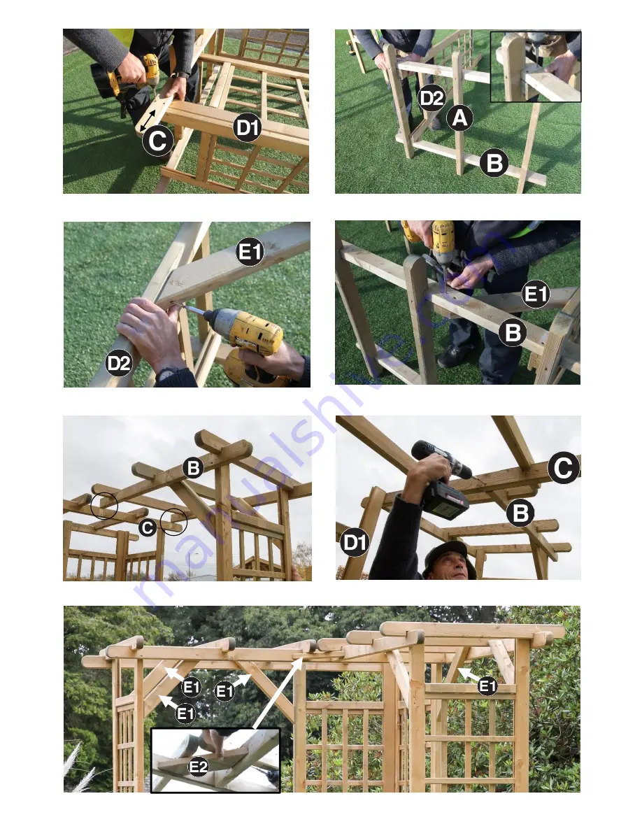 Zest Winchester Pergola Seat Assembly Instructions Manual Download Page 5