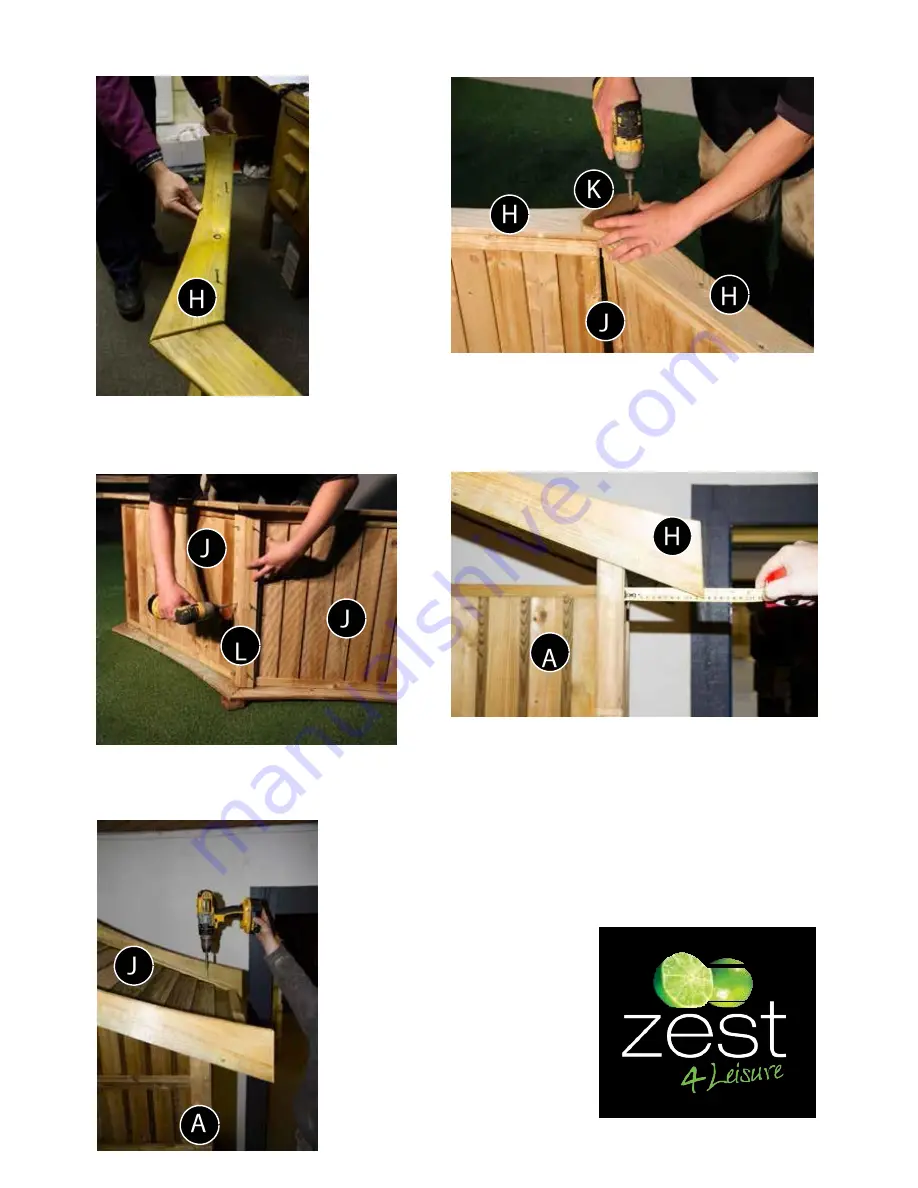 Zest4Leisure Worcester Arbour Assembly Instructions Manual Download Page 6