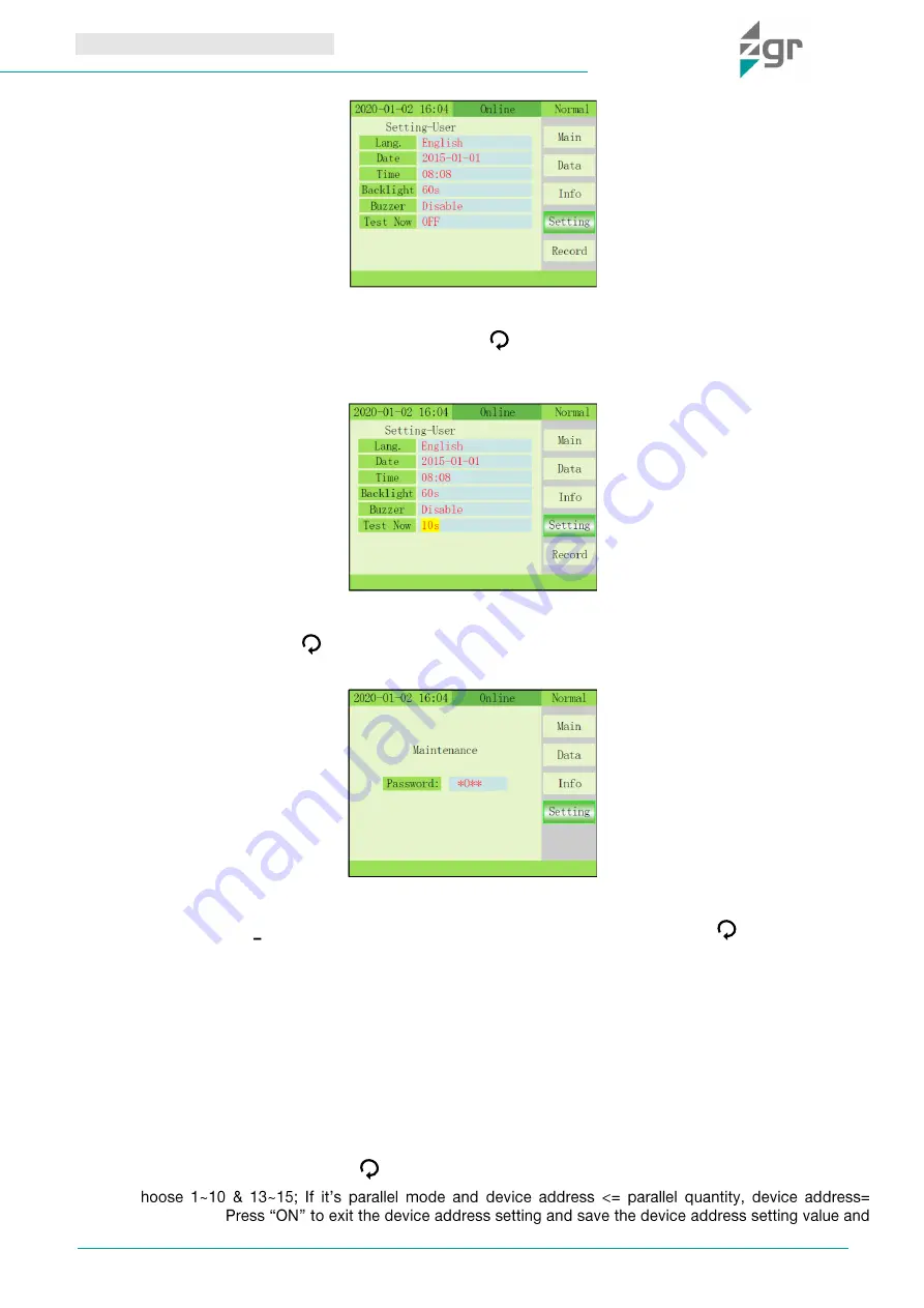 ZGR VERSATILE RT Operation Manual Download Page 17