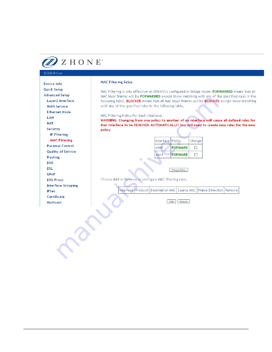 Zhone 6511-A1 User Manual Download Page 59