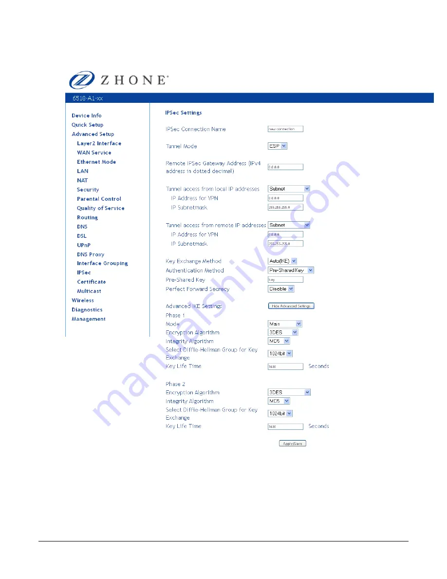 Zhone 6511-A1 Скачать руководство пользователя страница 94