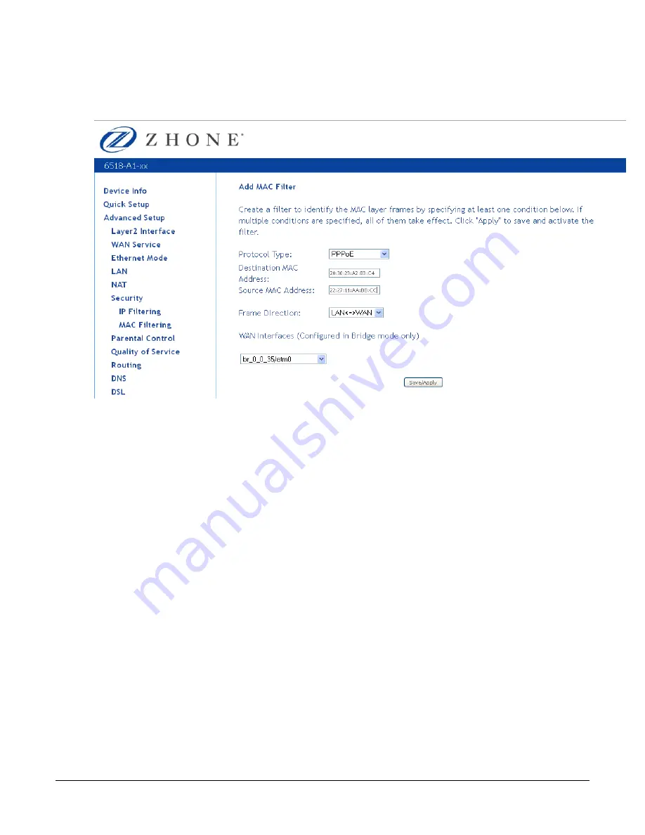 Zhone 6519-X1 User Manual Download Page 60