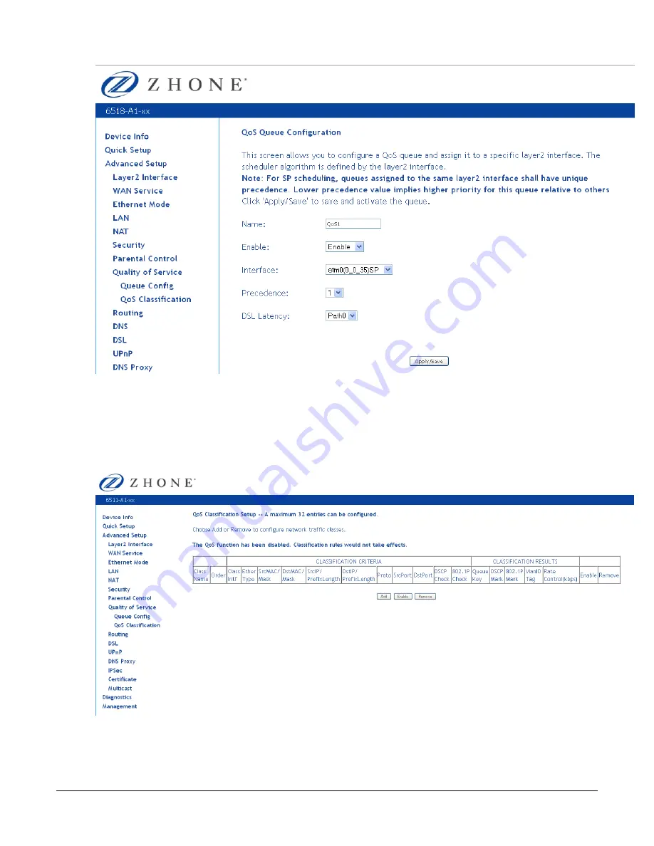 Zhone 6519-X1 User Manual Download Page 66