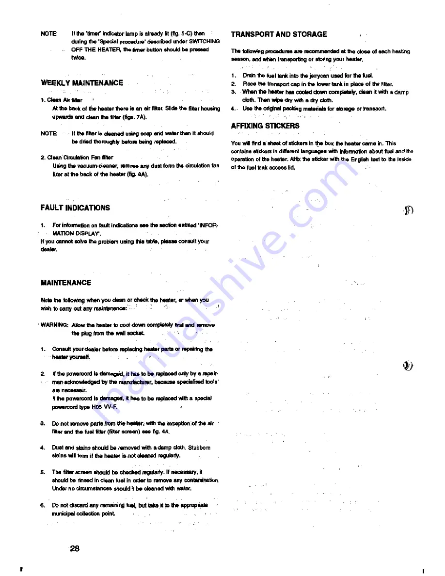 Zibro Kamin SRE 147 laser Operating Instructions Manual Download Page 5