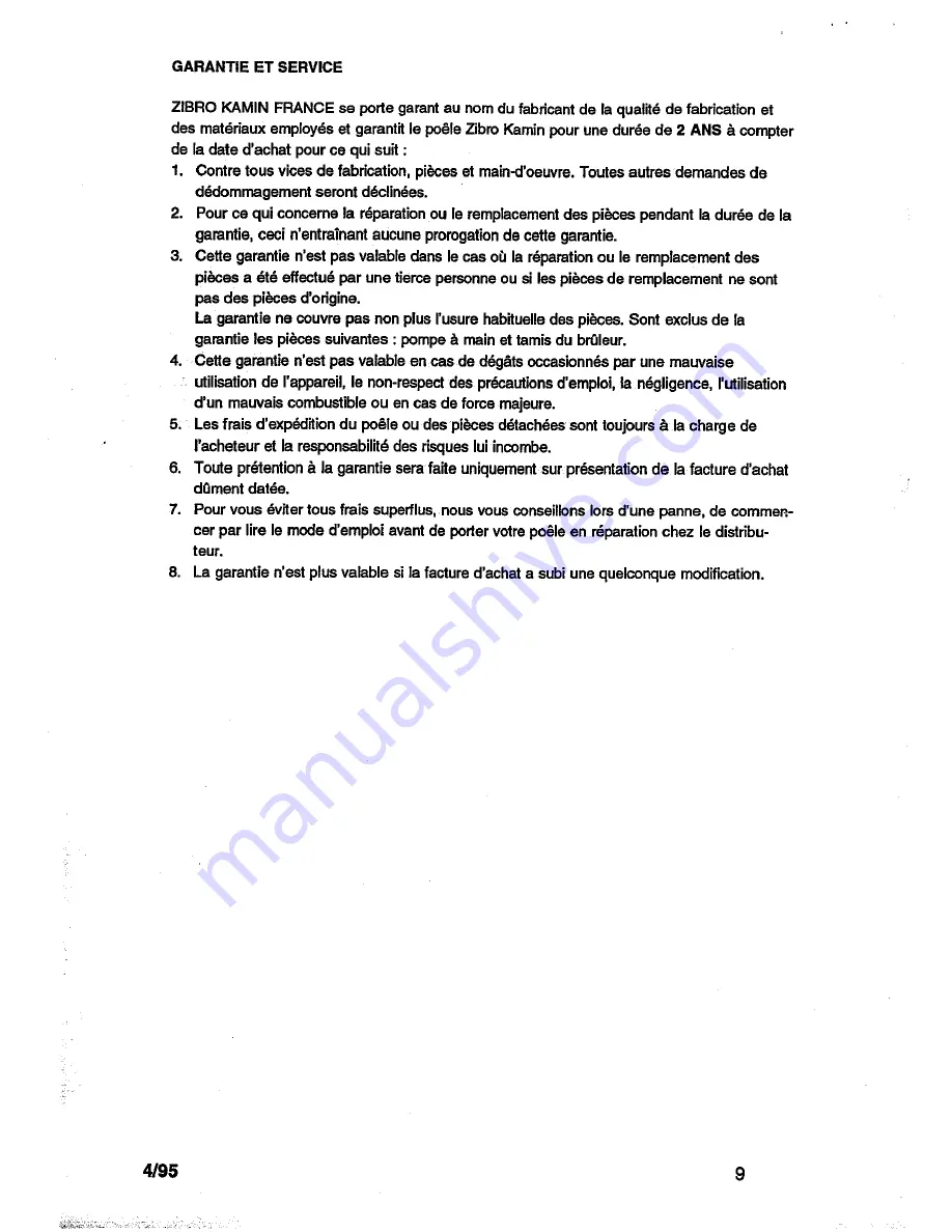 Zibro SRE 150 laser Manual Download Page 10