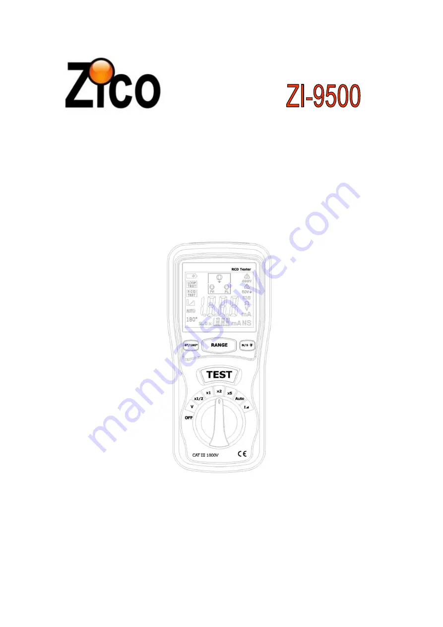 Zico ZI-9500 Manual Download Page 1