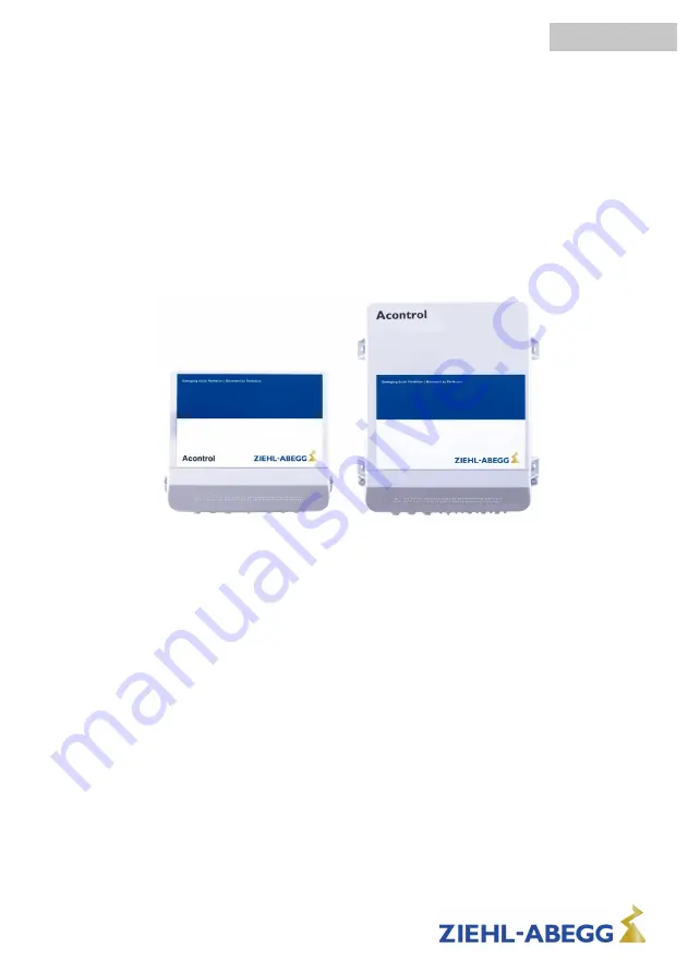 ZIEHL-ABEGG Acontrol PSET10 Operating Instructions Manual Download Page 1