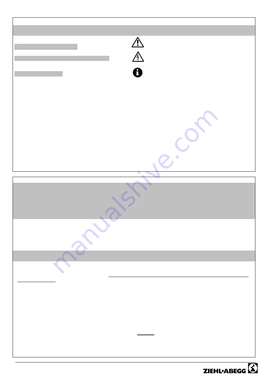 ZIEHL-ABEGG Unicon CXE/AVC 3 Manual Download Page 4